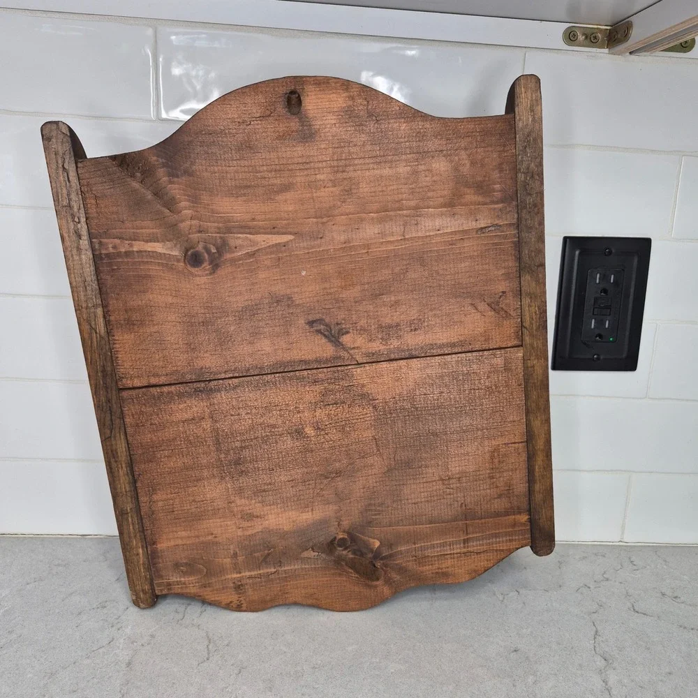 Unbranded Wall Shelf Heart Flower Peg Rack Brown Brown